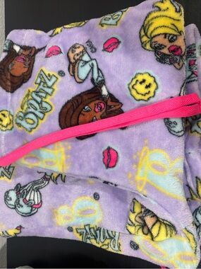 Plush purple Bratz Print Pajama pants